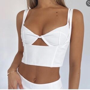 White Fox Golden days bustier top size Medium